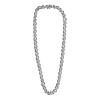 Lab Grown Diamond Intertwined Necklace in Rhodium Over Sterling Silver 12.20 ctw (20 Inches)