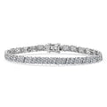 Luxuriant Lab Grown Diamond (G-H, SI) Celestial Duality Bracelet in Rhodium Over Sterling Silver (6.50 In) (Del. in 10-12 Days) 5.00 ctw - Sticky add to cart bar