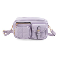 La Marey Pink Faux Leather Crossbody Bag