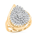Diamond (I2-I3) Ring in 14K YG Over and Sterling Silver (Size 7.0) 1.00 ctw - Sticky add to cart bar