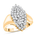 Diamond (I2-I3) Ring in 14K YG Over and Sterling Silver (Size 7.0) 0.50 ctw - Sticky add to cart bar