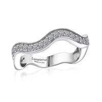 Luxuriant Lab Grown Diamond (G-H, SI) Ring in Rhodium Over Sterling Silver (Size 5.0) 0.35 ctw
