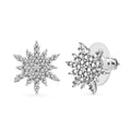 Diamond Earrings in Platinum Over Sterling Silver - Sticky add to cart bar