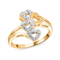 Diamond I2-I3 Accent Ring in 14K YG Over Sterling Silver