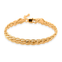 Twisted Link Bracelet in Goldtone (7.5-9.5In)