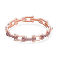 Austrian Crystal Bangle Bracelet in Silvertone (7.50 In) - Sticky add to cart bar