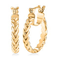 EverTrue Bronzella Collection Timeless Twisted Gold Hoop Earrings 18K Yellow Gold Plated Bronze - Sticky add to cart bar