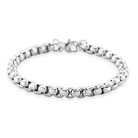 Box Chain Bracelet in Stainless Steel (7.0-8.0In)