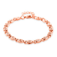Byzantine Chain Bracelet in ION Plated RG Stainless Steel (7.0-8.0In)