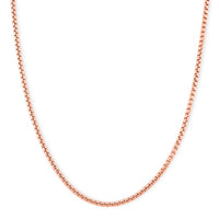 Box Chain Necklace in ION Plated RG Stainless Steel (24-26 Inches)