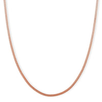 Ankur's Treasure Chest Herringbone Chain Necklace in ION Plated RG Stainless Steel (24 Inches)