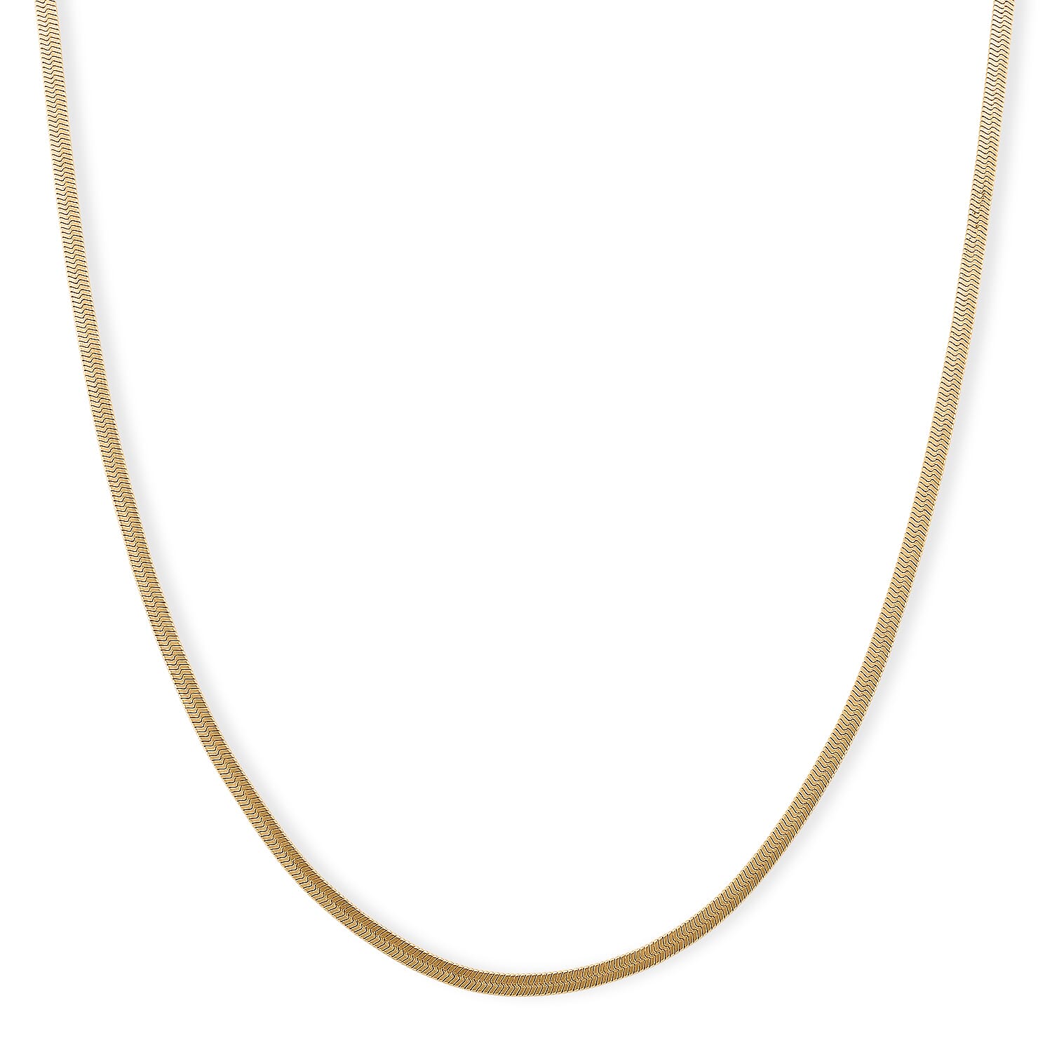 Herringbone Chain Necklace in ION Plated YG Stainless Steel (24-26 Inches)