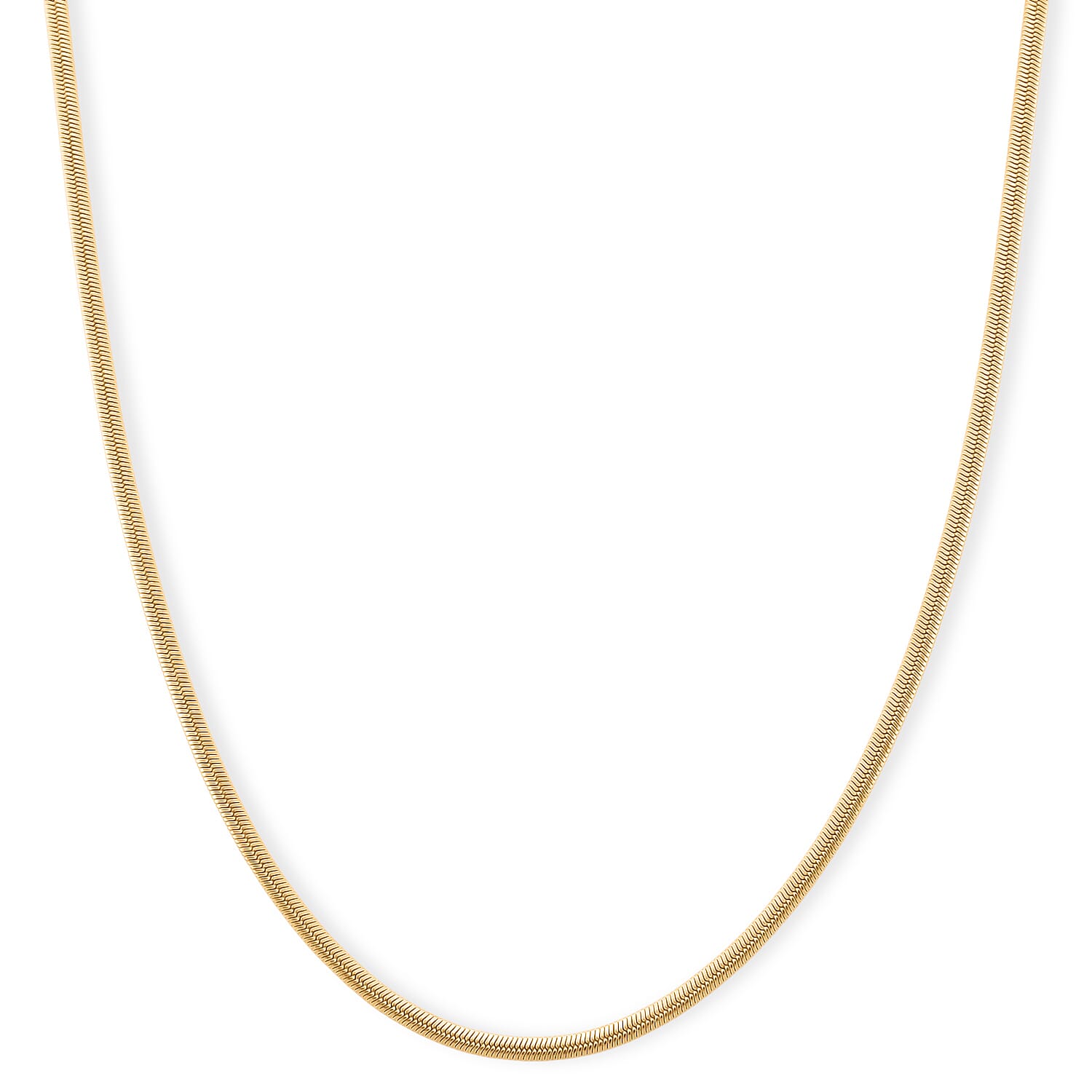 Snake Chain Necklace in ION Plated YG Stainless Steel (24-26 Inches)