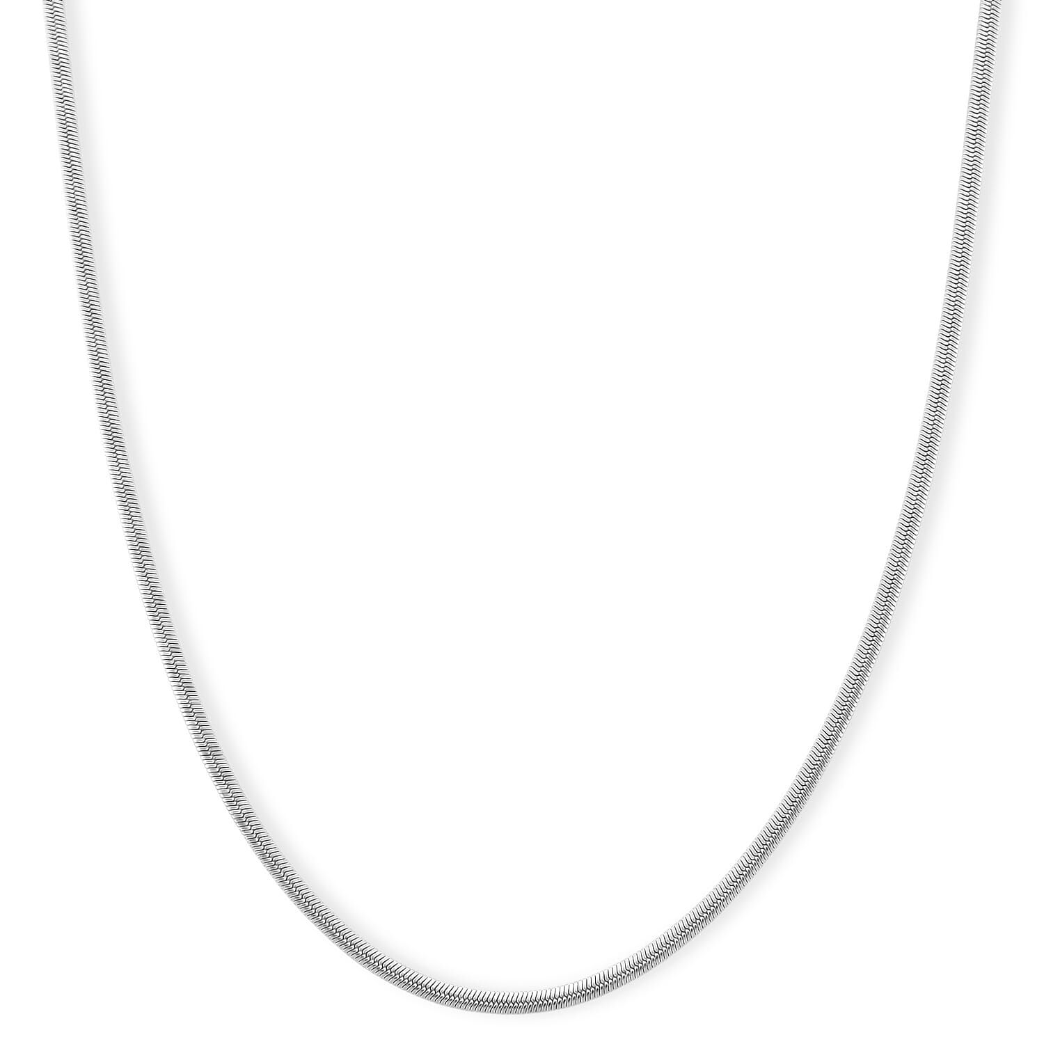 Snake Chain Necklace in Stainless Steel (24-26 Inches)