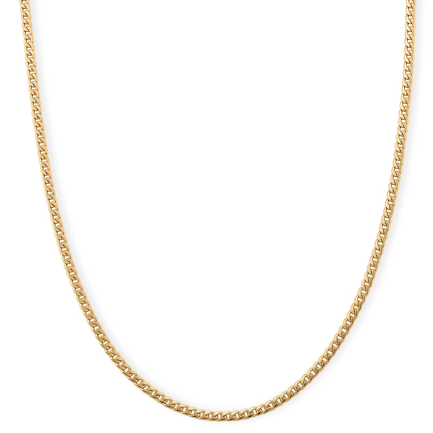 Curb Chain Necklace in ION Plated YG Stainless Steel (24-26 Inches)