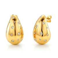 Simulated Diamond Earrings in Stainless Steel 0.30 ctw
