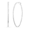 Sterling Silver 50mm x 1.9mm Twisted Lines Hoop Earrings 5 Grams - Sticky add to cart bar