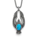 Blue Howlite Pendant Necklace (24 Inches) in ION Plated YG Stainless Steel 1.00 ctw - Sticky add to cart bar