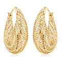 D'Joy Hoop Earrings in 14K Yellow Gold Over Sterling Silver 5.75 Grams - Sticky add to cart bar