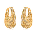 D'Joy Fancy Hoop Earrings in 14K Yellow Gold Over Sterling Silver 4.30 Grams - Sticky add to cart bar