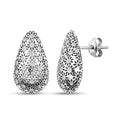 D'Joy Simulated Diamond 0.35 ctw Teardrop Stud Earrings in Rhodium Over Sterling Silver - Sticky add to cart bar