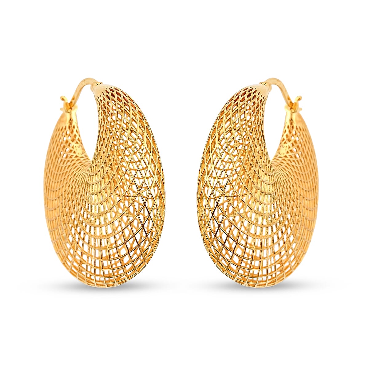 D'Joy Classic Hoop Earrings in 14K YG Over Sterling Silver 8.80 Grams
