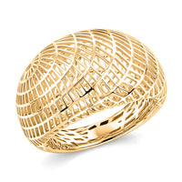 D'Joy 14K YG Over Sterling Silver Geometric Openwork Ring (Size 10.0) (3.60 g)