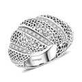 D'Joy Simulated Diamond Ring in Rhodium Over Sterling Silver (Size 10.0) 1.35 ctw - Sticky add to cart bar