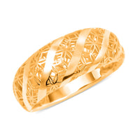 D'Joy 14K YG Over Sterling Silver Textured Ring (Size 10.0) (4 g)