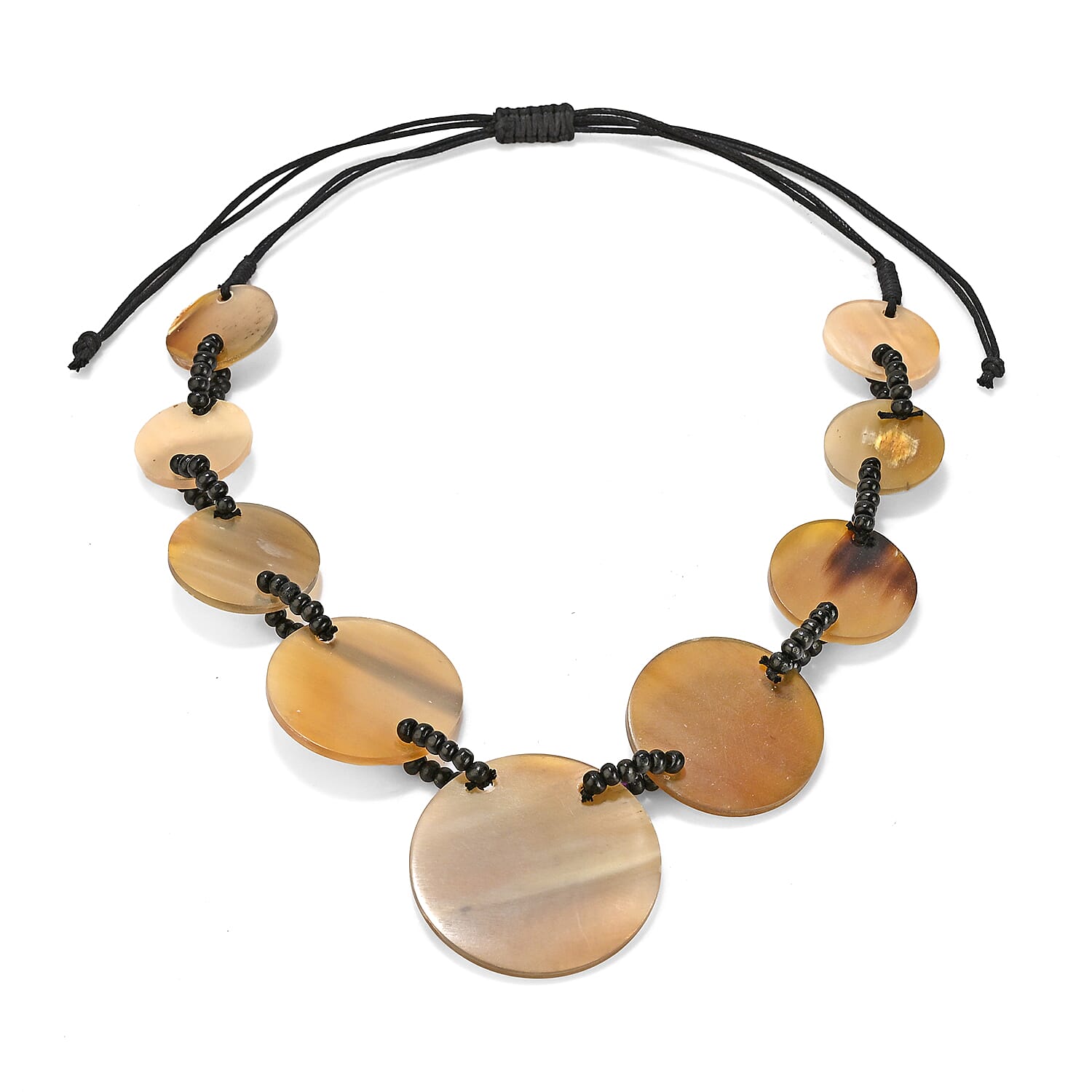 Super Find Nature’s Harmony Coin Buffalo Horn Necklace (Adjustable)