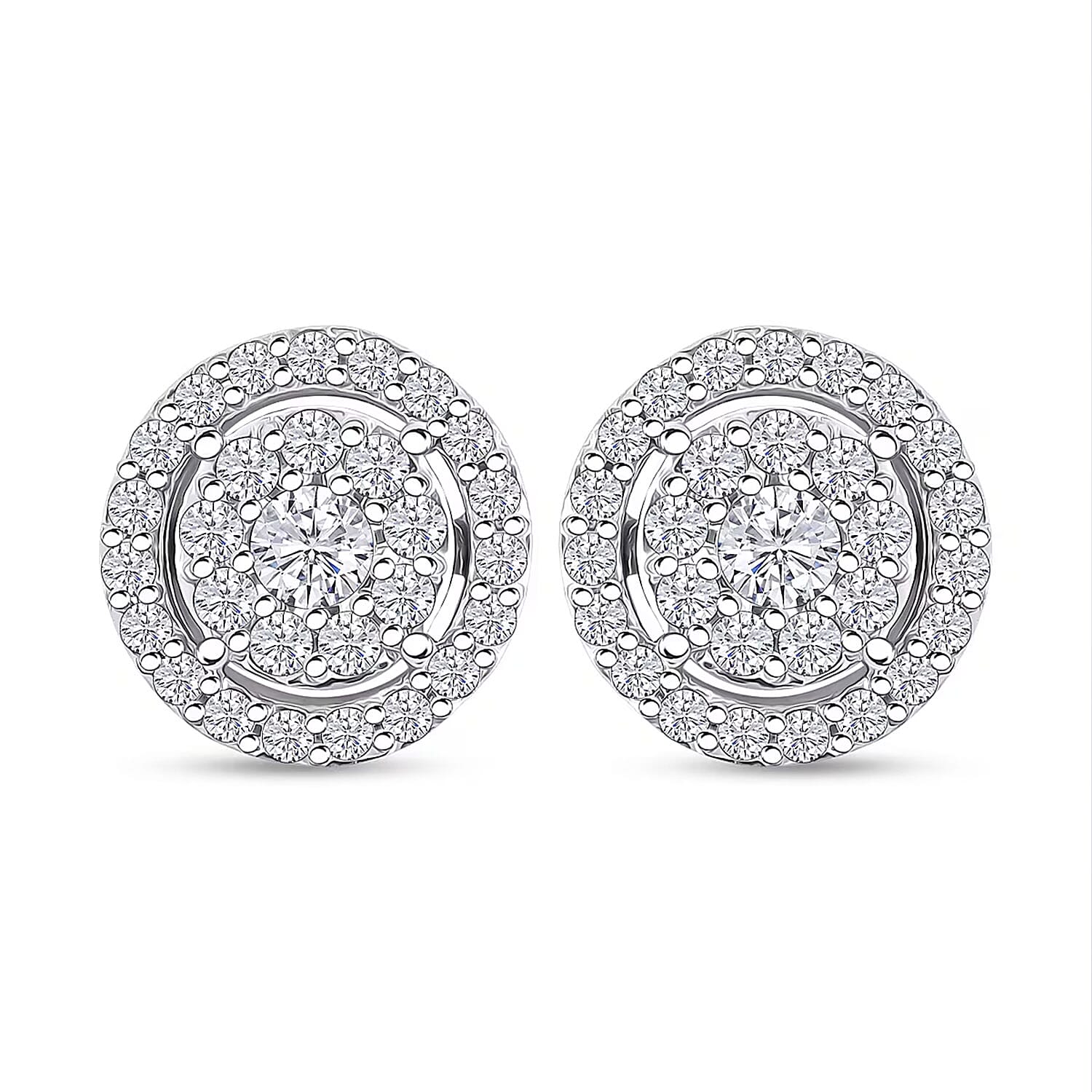 Ankur Treasure Chest Luxuriant Lab Grown Diamond 0.75 ctw Earrings in 10K White Gold