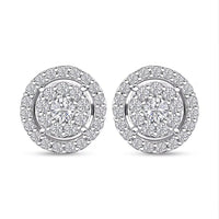 Ankur Treasure Chest Luxuriant Lab Grown Diamond 0.75 ctw Earrings in 10K White Gold