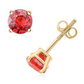 Doorbuster 14K Yellow Gold AAA Red Sapphire Screw Post Earrings 1.10 ctw - Sticky add to cart bar