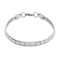 Textured Omega Chain Bracelet in Stainless Steel (7.5-9.5In) - Sticky add to cart bar