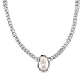 White Shell Pearl Necklace (20-22 Inches) in Stainless Steel - Sticky add to cart bar