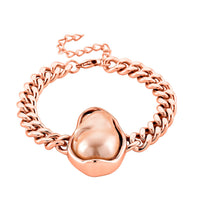 White Shell Pearl Bracelet in Stainless Steel (7.50-9.50In)