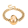 White Shell Pearl Bracelet in Stainless Steel (7.50-9.50In) - Sticky add to cart bar
