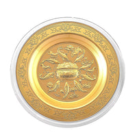 24K Golden Flow of Prosperity Embossed Coin Sheet • 100 mg