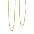 2.3mm Laser Rope Necklace in 14K Yellow Gold 6.0 Grams 24 Inches - Sticky add to cart bar