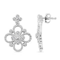 Diamond I2-I3 0.20 ctw Earrings in Rhodium Over Sterling Silver - Sticky add to cart bar