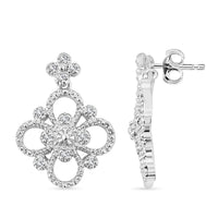 Diamond I2-I3 0.20 ctw Earrings in Rhodium Over Sterling Silver