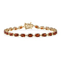 D'Joy AAA Ceylon Honey Garnet 10.35 ctw Sunfire Glow Bracelet in 18K Vermeil YG Over Sterling Silver (6.50 In) (Del. in 8-10 Days) - Sticky add to cart bar
