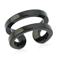 Calvin Klein Return The Black Ring in ION Plated Black Stainless Steel (Size 5.0)