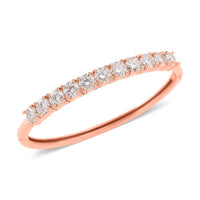 Moissanite Cuff Bracelet in ION Plated Black Stainless Steel (7 In) 10.00 ctw