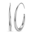 Curved Hoop Earrings in Stainless Steel - Sticky add to cart bar