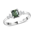 D'Joy Premium Mint Tourmaline, Diamond Ring in Rhodium Over Sterling Silver (Size 6.0) 1.00 ctw - Sticky add to cart bar