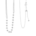 Sterling Silver Beaded Link Chain Necklace 24 Inches 4 Grams - Sticky add to cart bar