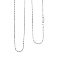 Sterling Silver Rope Necklace 22 Inches 5.9 Grams