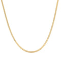 14K YG Over Sterling Silver Criss Cross Herringbone Chain Necklace (18 Inches) (3.40 Grams) - Sticky add to cart bar