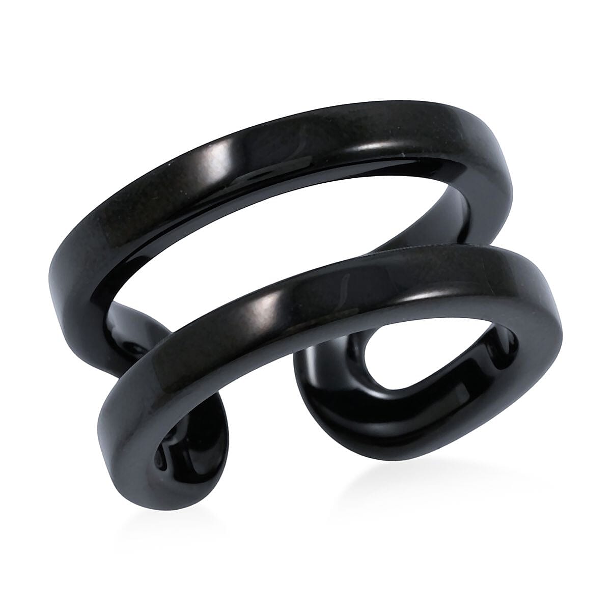 Calvin Klein ION Plated Black Stainless Steel Ring (Size 6.0)